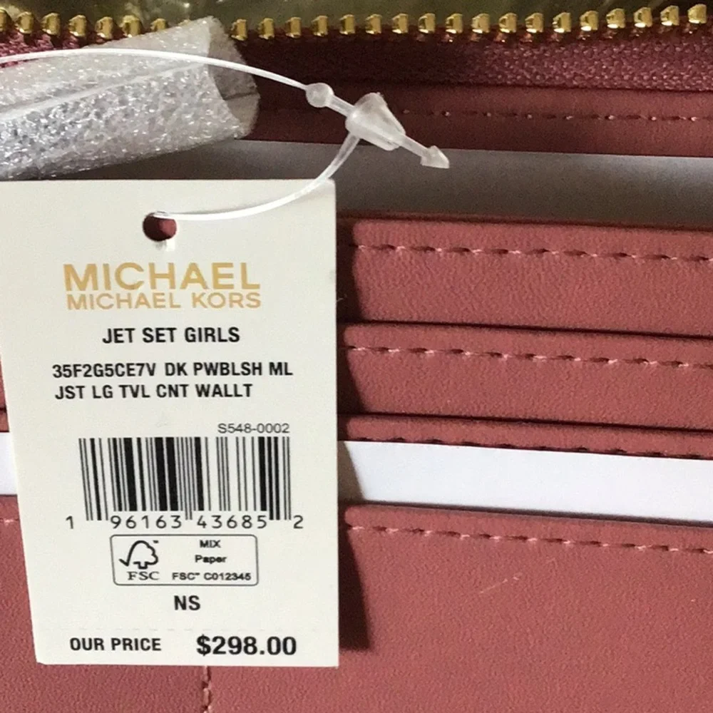 Michael Kors Large Jet Set Girls Logo Continental Wallet - Picture 9 of 14